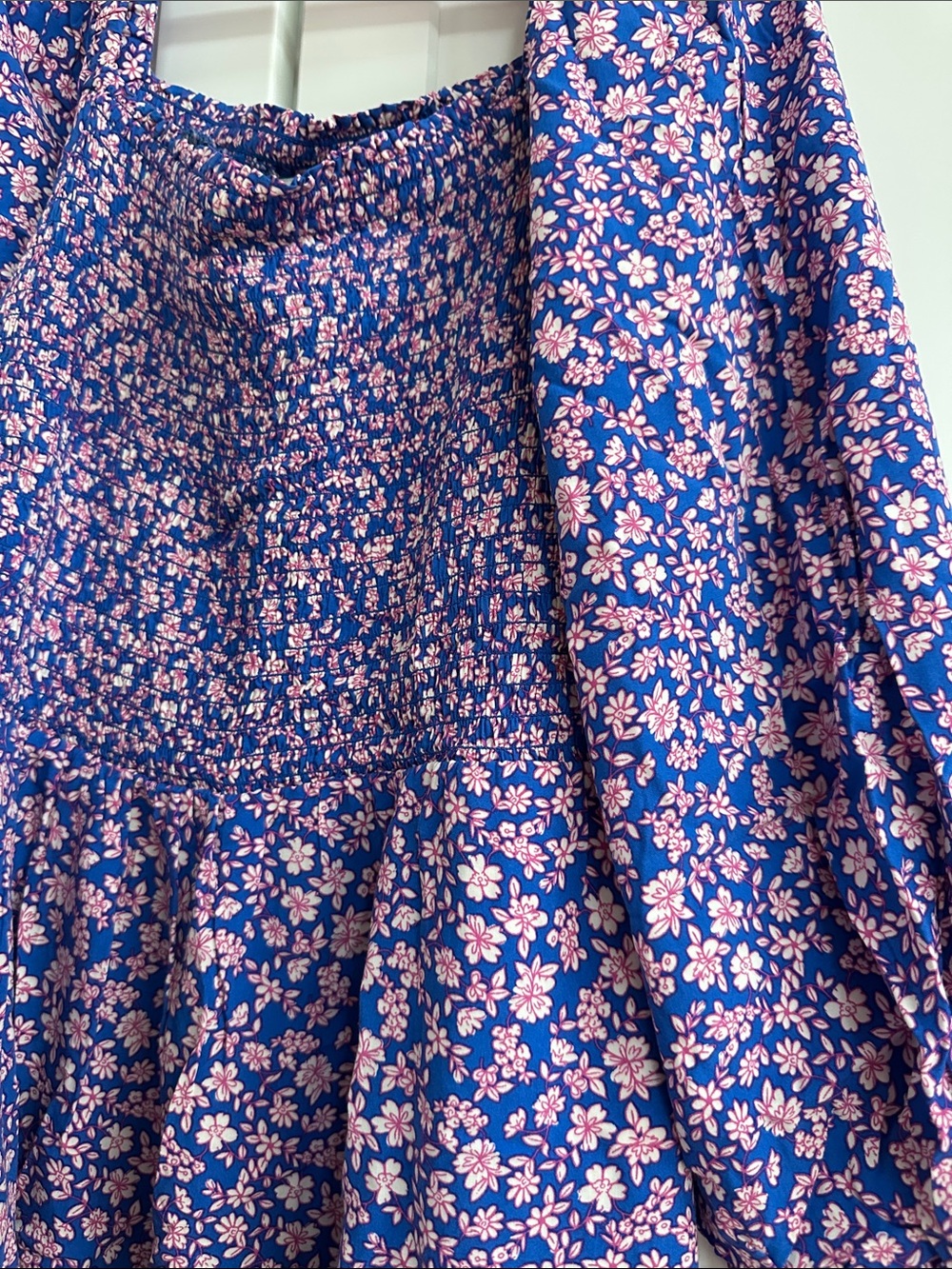 J. Crew Purple Maxi Dress with Pink Floral Print - Picture 4 of 5